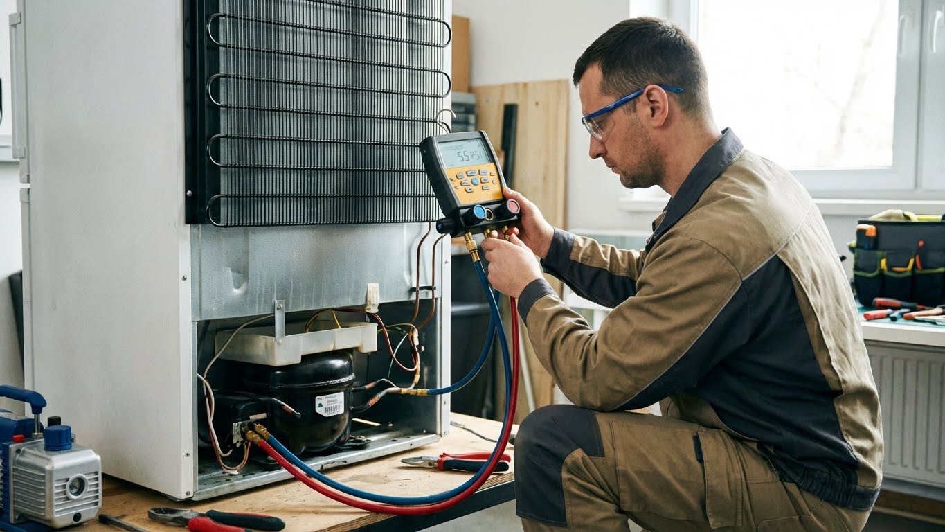 Arçelik buzdolabı gazı kaç yılda biter sorusuna yanıt olarak teknik gaz ölçümü.